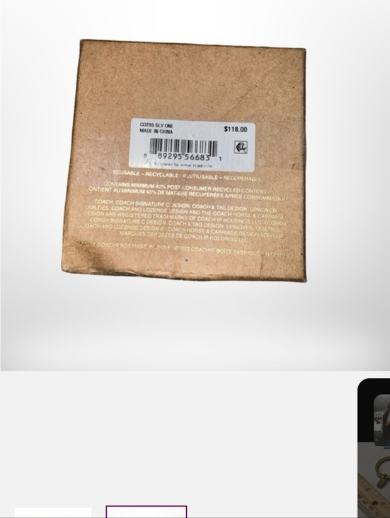 Coach Silver and White Earring Charm Trio - Picture 3 of 3